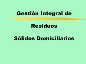 Gestión Integral de Residuos Sólidos Domiciliarios
