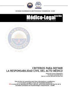criterios para definir la responsabilidad civil del acto médico
