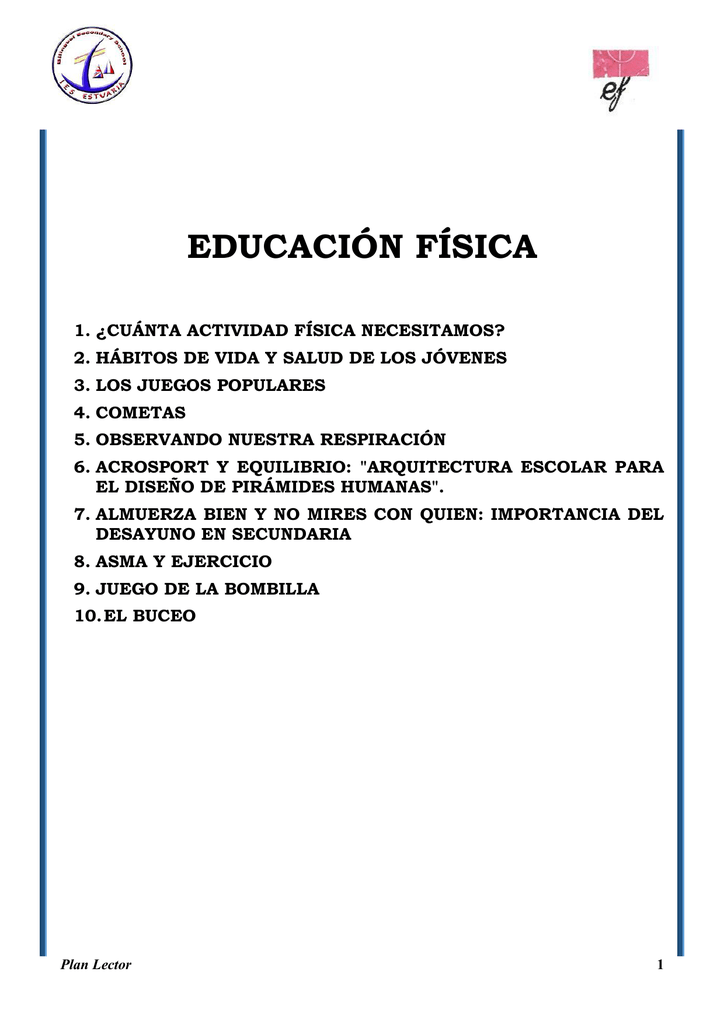 10 habitos de educacion fisica