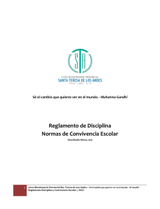 Reglamento de Disciplina Normas de Convivencia Escolar