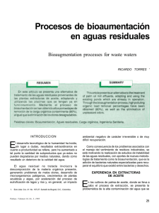 Procesos de bioaumentación en aguas residuales