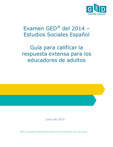 Examen GED® del 2014 – Estudios Sociales Español Guía para