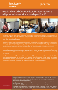 Boletín Centro marzo 2016 - Centro de Estudios Interculturales e