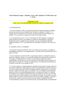 Victor Rosario Congo v. Ecuador, Caso 11.427, Informe N° 63/99