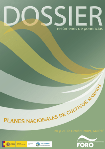 Dossier I Foro de Planes Nacionales de Cultivos Marinos 2009