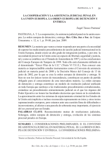 59 LA COOPERACIÓN Y LA ASISTENCIA JUDICIAL PENAL EN LA