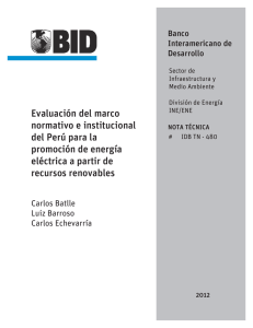 Evaluación del marco normativo e institucional del Perú para la