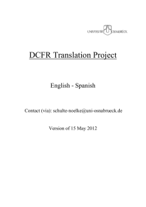 DCFR Translation Project