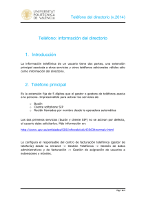 Teléfono: información del directorio 1. Introducción 2. Teléfono