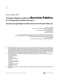 Concepto y Régimen Jurídico del Servicio Público