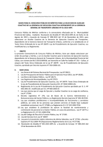 Bases para el Concurso Público - Municipalidad Provincial del Callao