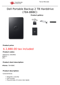 Dell Portable Backup 2 TB Harddrive (784