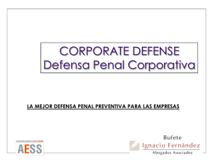 CORPORATE DEFENSE Defensa Penal Corporativa