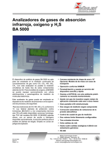 Analizadores de gases de absorción infrarroja, oxígeno y H S2 BA