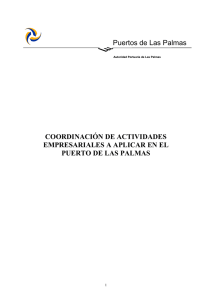 Proc. coordinación actividades - Autoridad Portuaria de Las Palmas