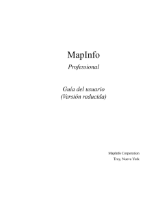 Descargar el manual de MapInfo Professional. Guía