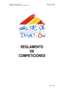 reglamento de competiciones - Federación Aragonesa de Triatlón