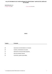 Capitulo Contenido . Operaciones de intermediación en mercados