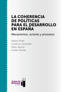 La coherencia de políticas para el desarrollo en España.
