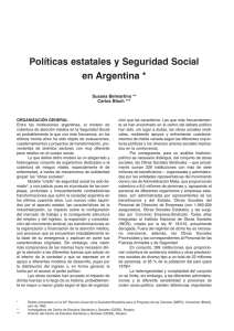 Políticas estatales y Seguridad Social en Argentina