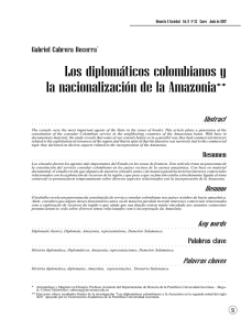 Los diplomáticos colombianos y la nacionalización de la Amazonia**