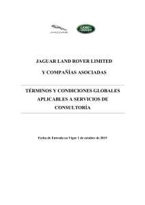 jaguar land rover limited y compañías asociadas términos y