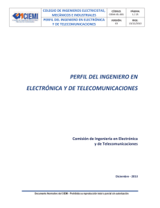 perfil del ingeniero en electrónica y de telecomunicaciones