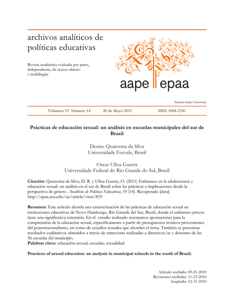aape epaa Education Policy Analysis Archives