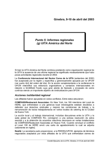 Ginebra, 9-10 de abril del 2003 Punto 5: Informes - CHTJ-UGT