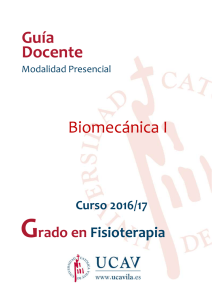 Guía Docente Biomecánica I