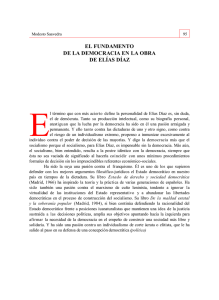 El fundamento de la democracia en la obra de Elías Díaz