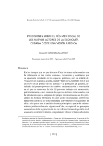 Precisiones sobre el régimen fiscal de los