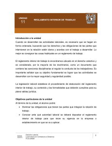 Reglamento interior de trabajo. - E-campus :: FCA-UNAM