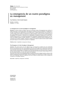 La emergencia de un nuevo paradigma en management
