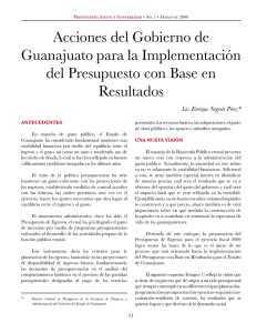 Acciones del Gobierno de Guanajuato para la Implementación del