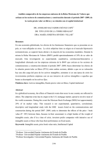 Análisis comparativo de las empresas emisoras de la Bolsa