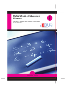 BVCM016013 Matemáticas en Educación Primaria. Plan General de