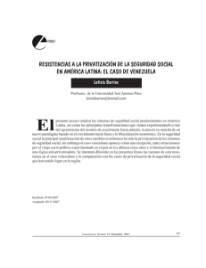 resistencias a la privatización de la seguridad social en américa latina