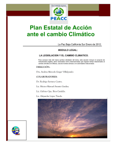 Plan Estatal de Acción ante el cambio Climático