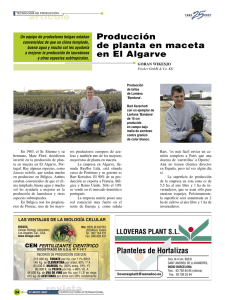 artículo revista Producción de planta en maceta en El Algarve