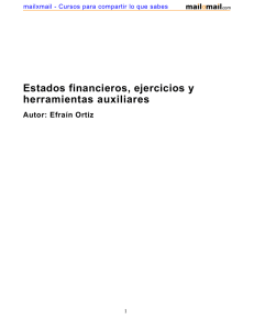 Estados financieros, ejercicios y herramientas auxiliares Autor