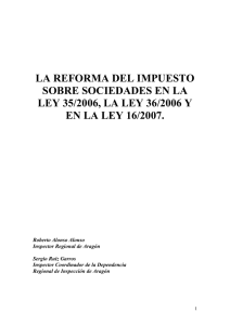 La Reforma del Impuesto sobre Sociedades en la Ley 35/2006, la Ley