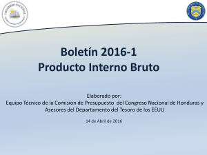 Boletín 2016-1 Producto Interno Bruto