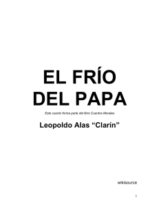Alas Clarin, Leopoldo, EL FRÍO DEL PAPA