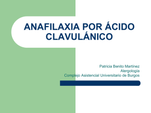 anafilaxia por ácido clavulánico
