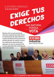 Gas Natural Fenosa / Galicia - Comisiones Obreras