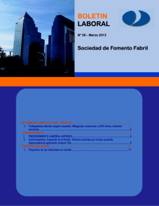Boletín Laboral N° 58 – Año 2012