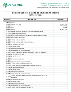 Balance General /Estado de situación financiera