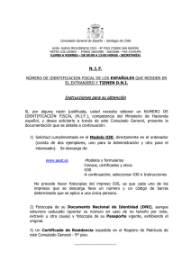 N. I. F. NÚMERO DE IDENTIFICACION FISCAL DE LOS