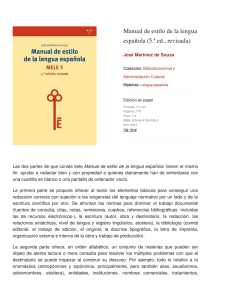 Manual de estilo de la lengua española (5.ª ed., revisada)